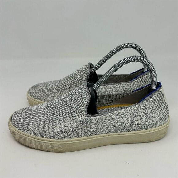 Rothy's Women's Casual Slip-On Sneakers Size 8 Opal Python Print Gray and White - Picture 6 of 14